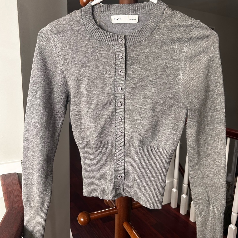 Supré Grey Women's Button Down Cardigan